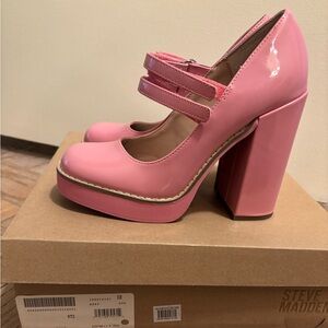 Steve Madden Pink Platform Mary Jane Shoes